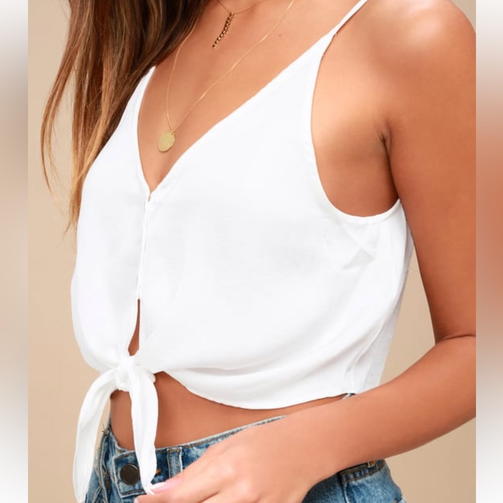 Free people nwt cropped white top